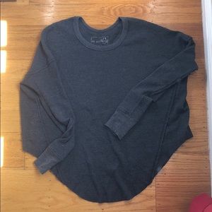 We the Free Grey long sleeve henley